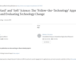 Blending "hard" and "soft" science: the "follow-the-technology" approach to catalyzing and evaluating technology change