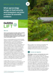 What agroecology brings to food security and ecosystem services: a review of scientific evidence